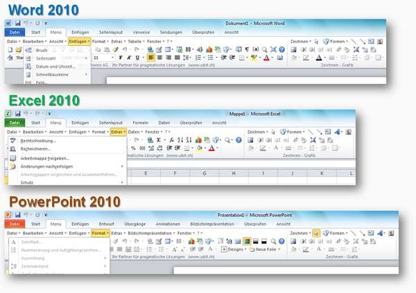 Mang trình đơn của Office 2003 vào Office 2010 - Thông tin công nghệ